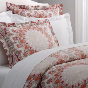 Pottery Barn King Duvet  and two King size pillow shams- Valencia